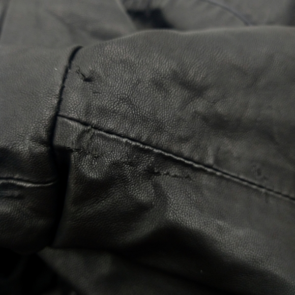 Free People Women's Black Faux Leather Asymmetrical Zip Collared Moto Jacket Sz2 - Picture 15 of 16